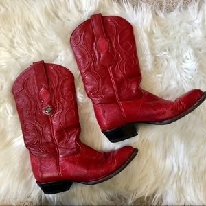 Red Cowboy Boots Size 8